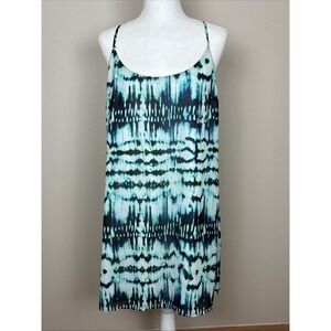 Decree‎ Shades of Green Tye Dye Dress with Adjustable Straps Womens' Size XL
